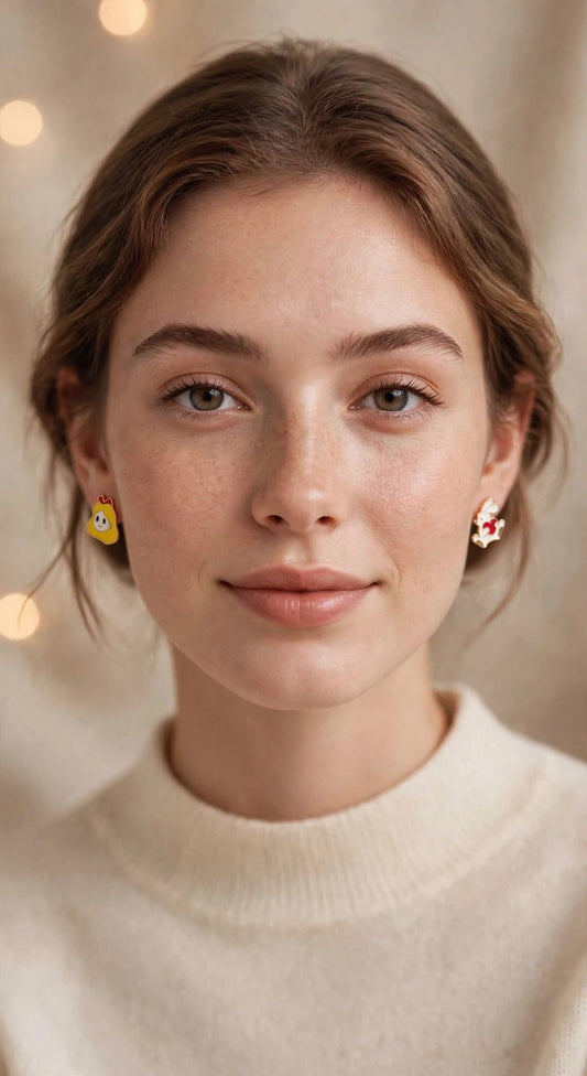 Alice & Bunny Mismatched Stud Earrings