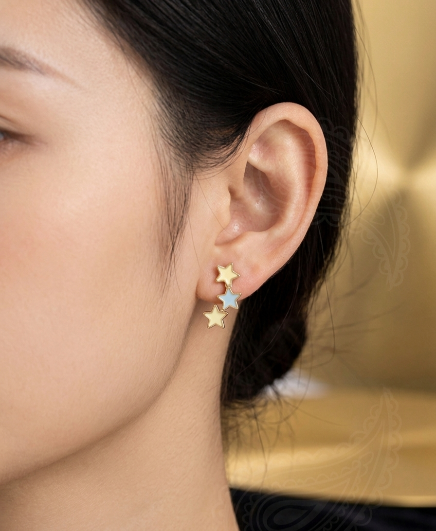 Celestial Trio Stud Earrings