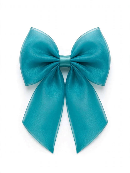 Coquette Organza Bow Hair Clip - Big Tail Bow