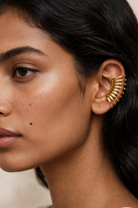 Gold Ear Cuff Earrings - No Piercing Needed
