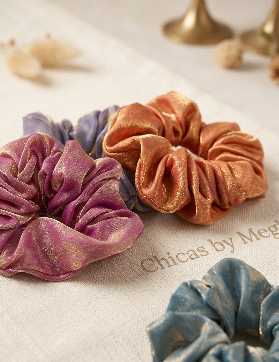 Shimmer & Shine Silk Scrunchie