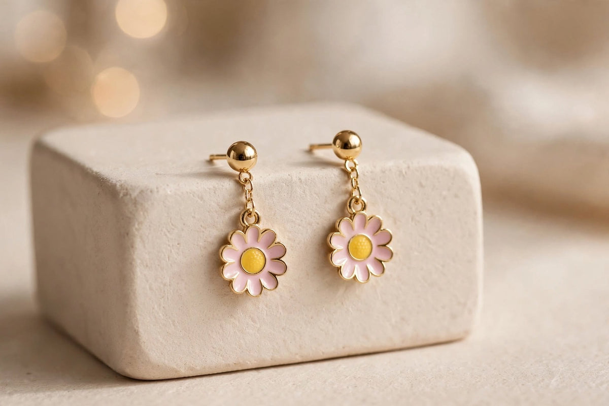 Cute Mini Flower Drop Earrings