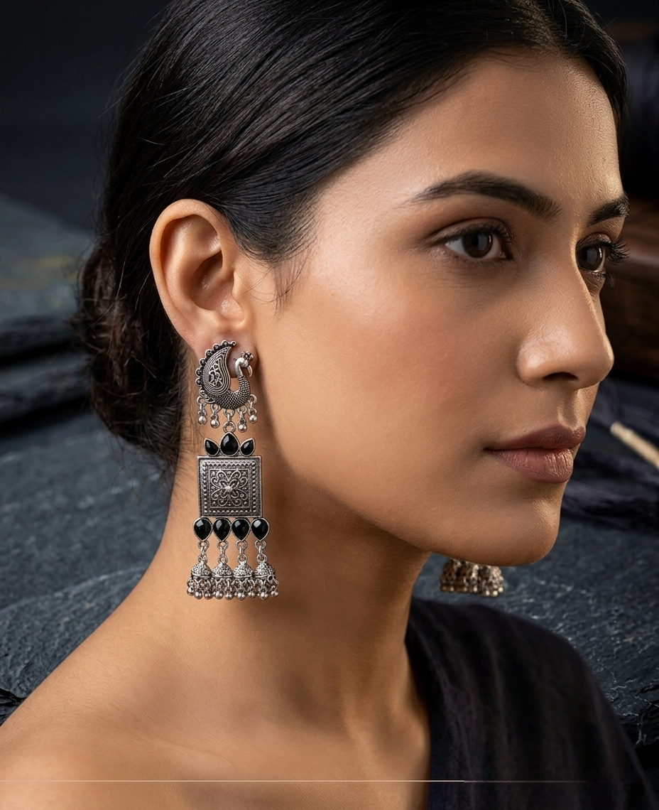 The Royal Mayura Jhumkas