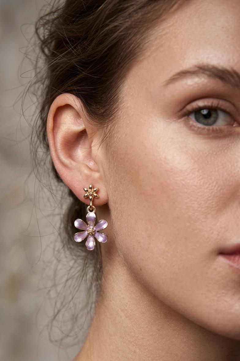 Shimmering Blossom Drop Studs