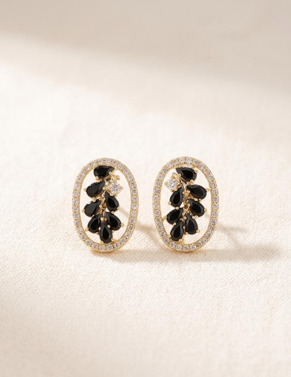 Aura Vine Oval Studs