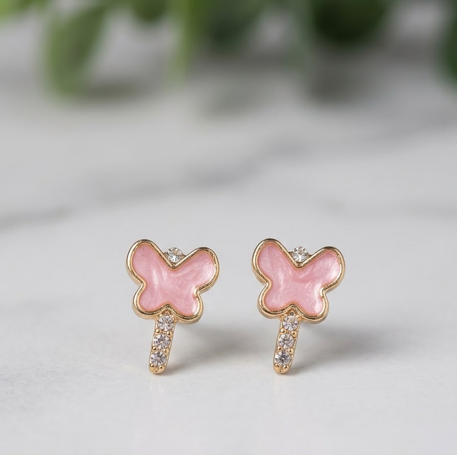 Whimsical Butterfly Stud Earrings