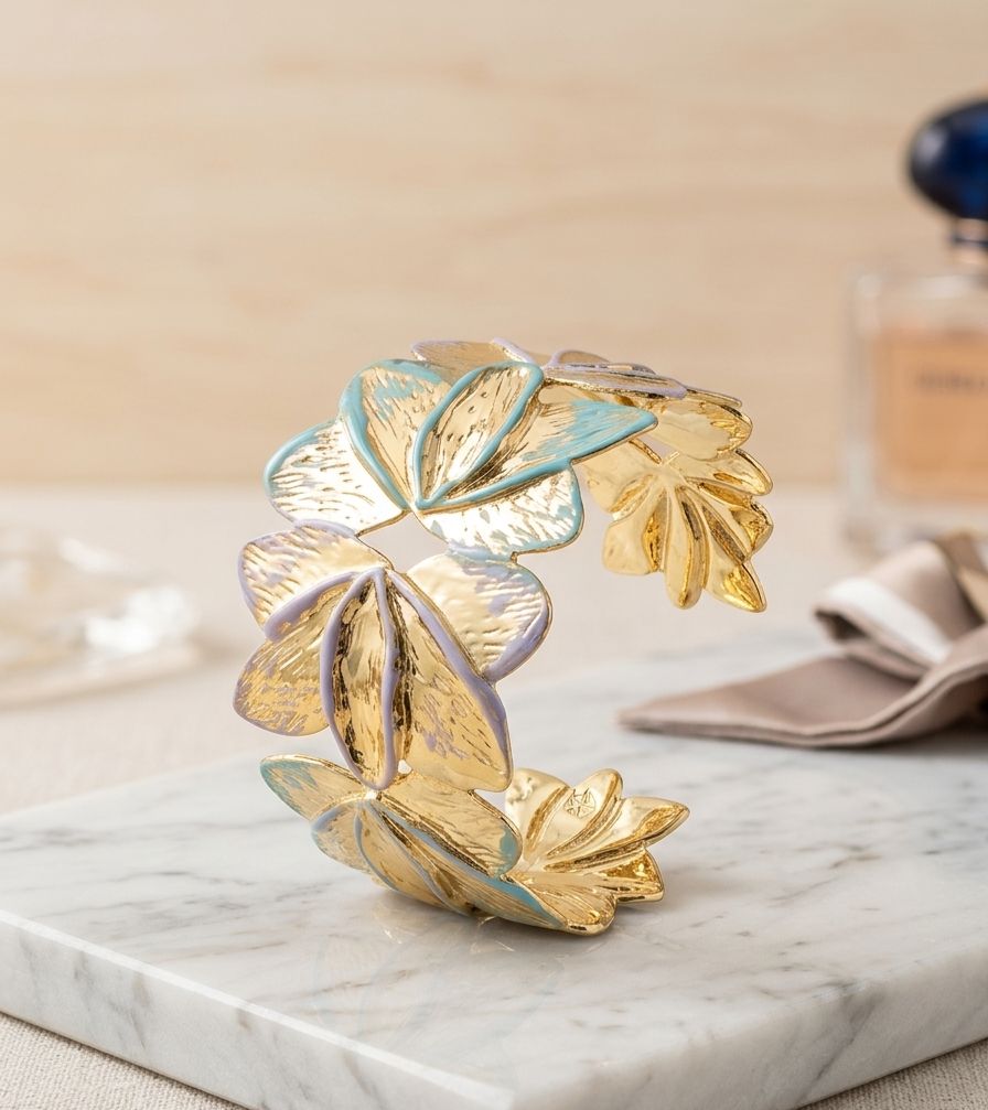 Lotus Blossom Statement Cuff
