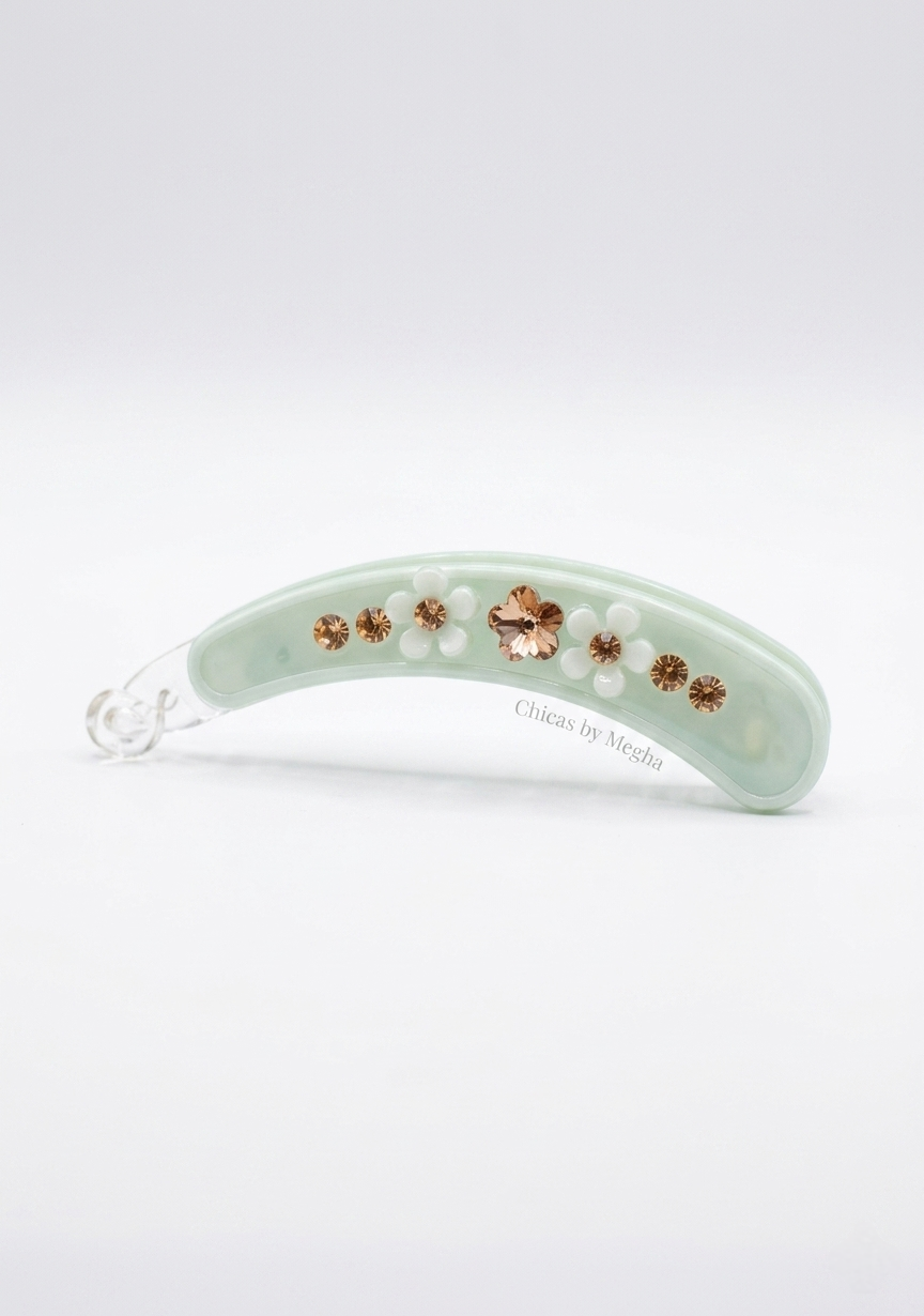 Meadow Crystal Banana Clips