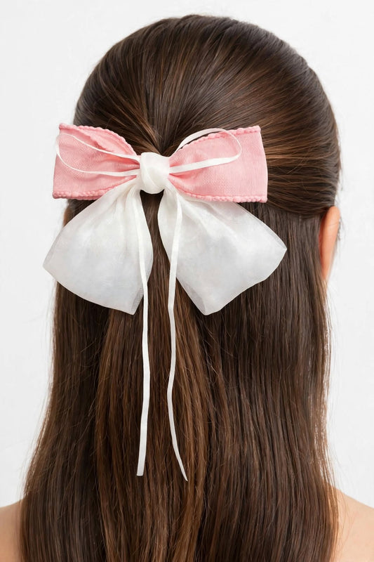 Coquette Sheer Organza Hair Bow Clip