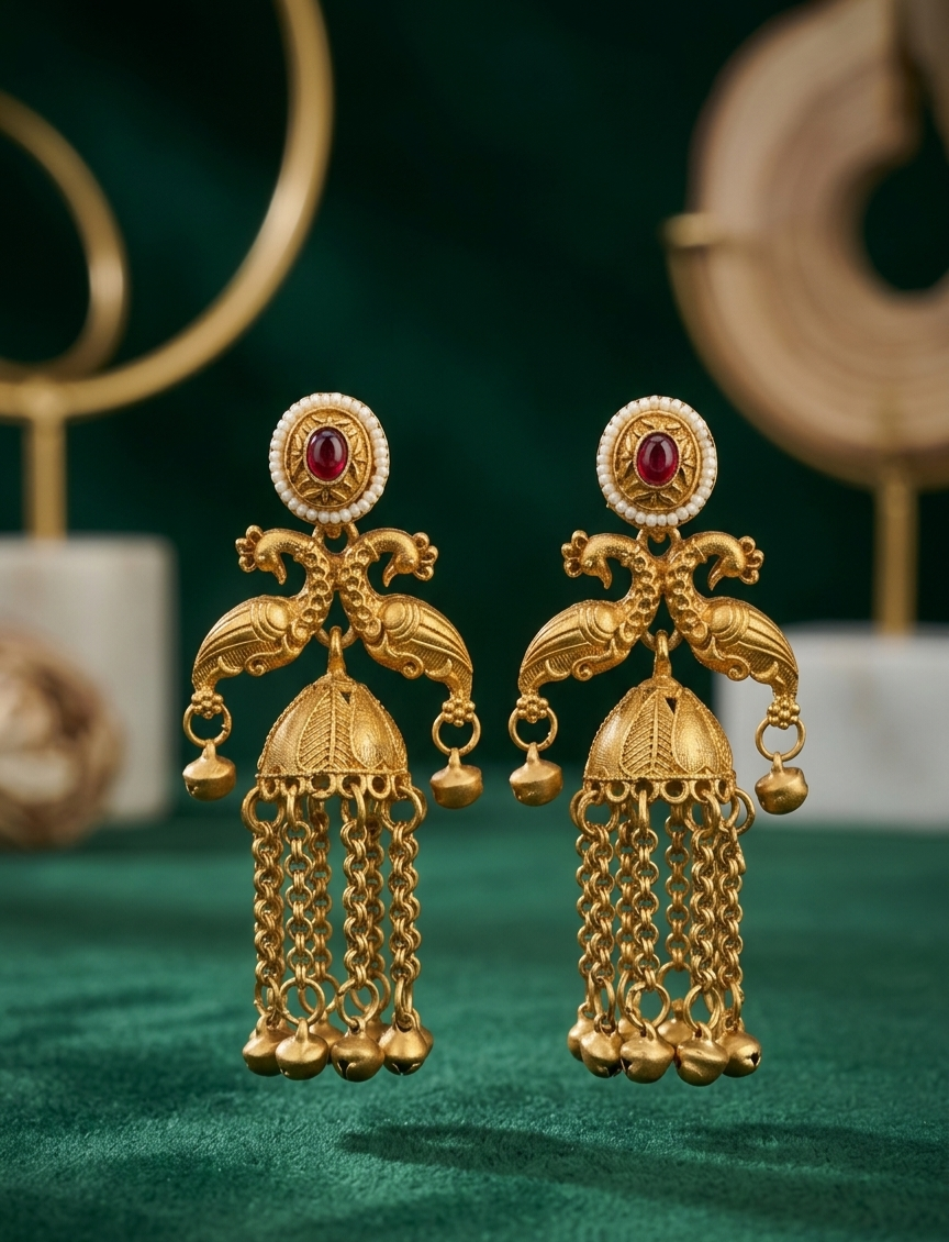 The Rajasi Cascade Jhumkas