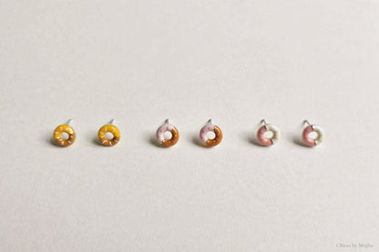 Glazed Donut Stud Earrings
