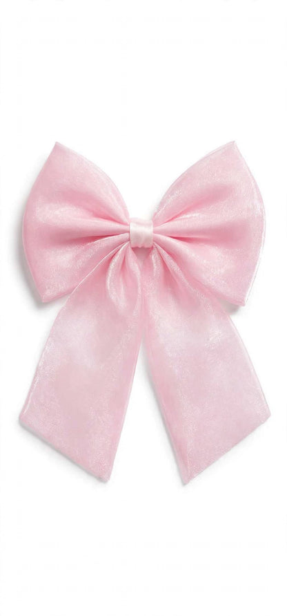 Coquette Organza Bow Hair Clip - Big Tail Bow