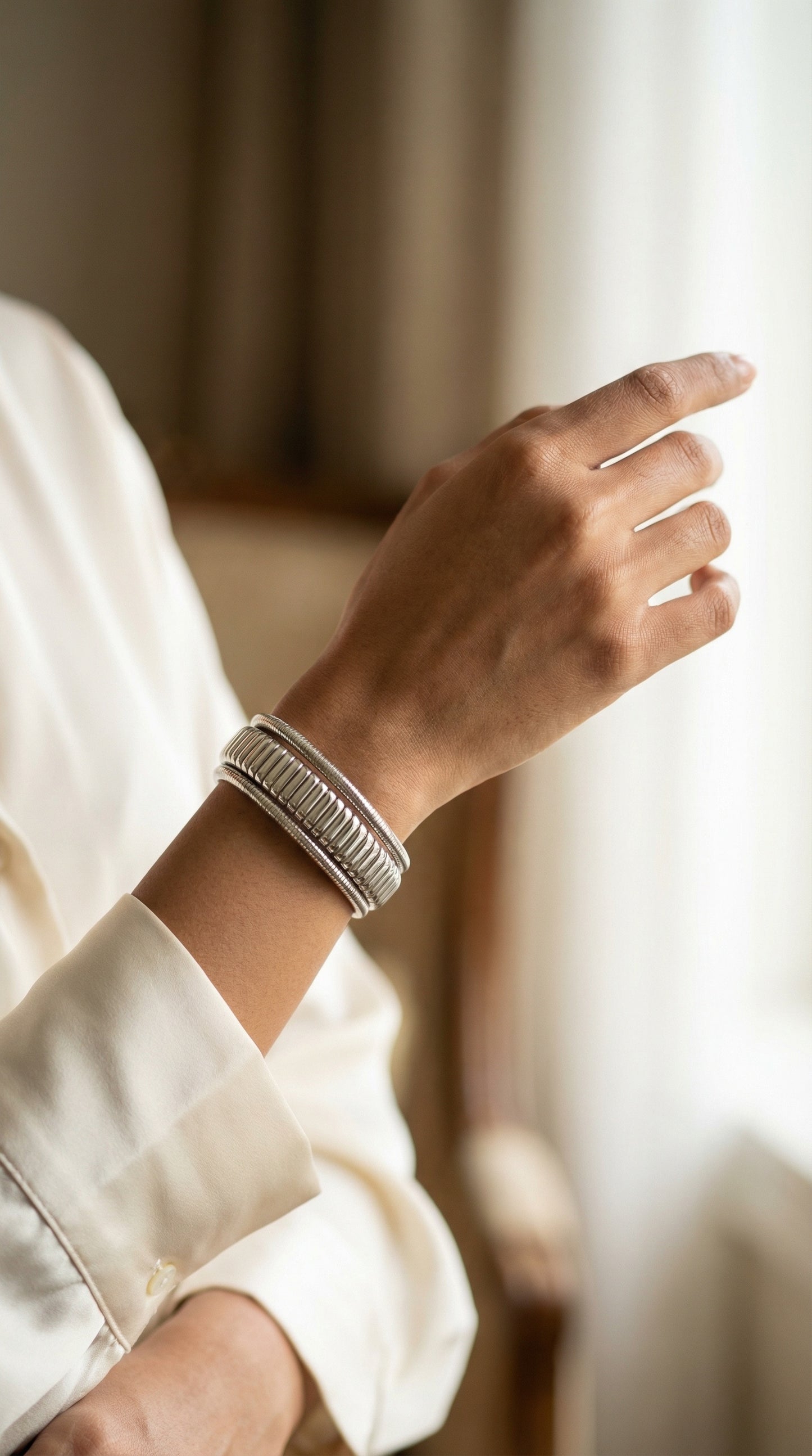 Deco Ridge Bangle