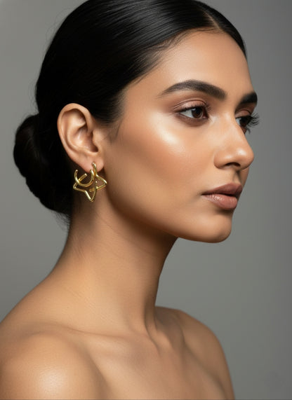 Celestial Star Hoop Earrings