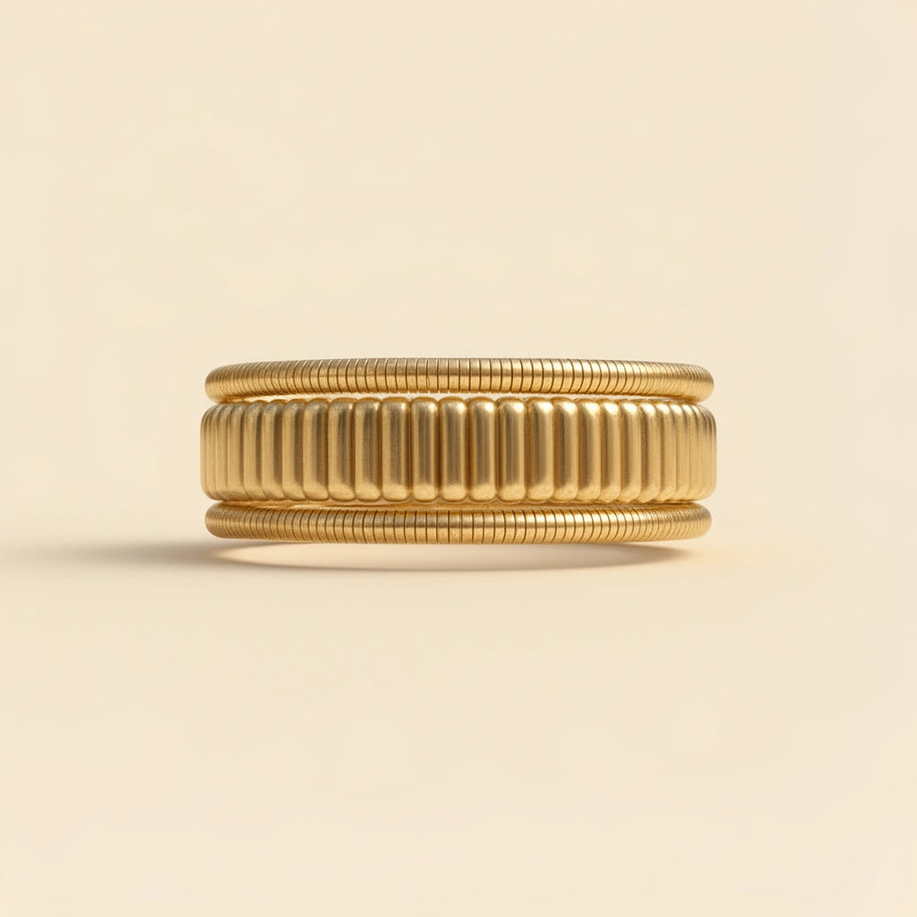 Deco Ridge Bangle