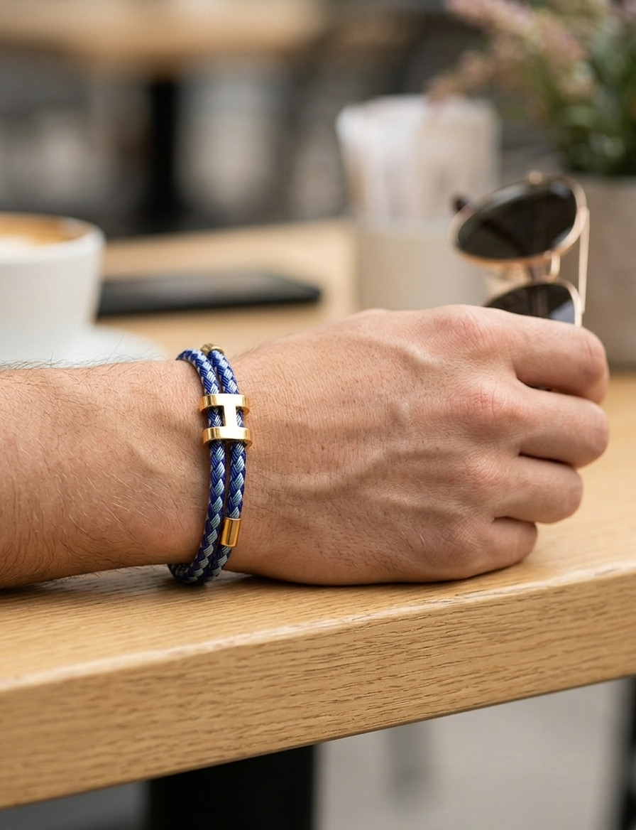 The Azure Horizon Cord Bracelet