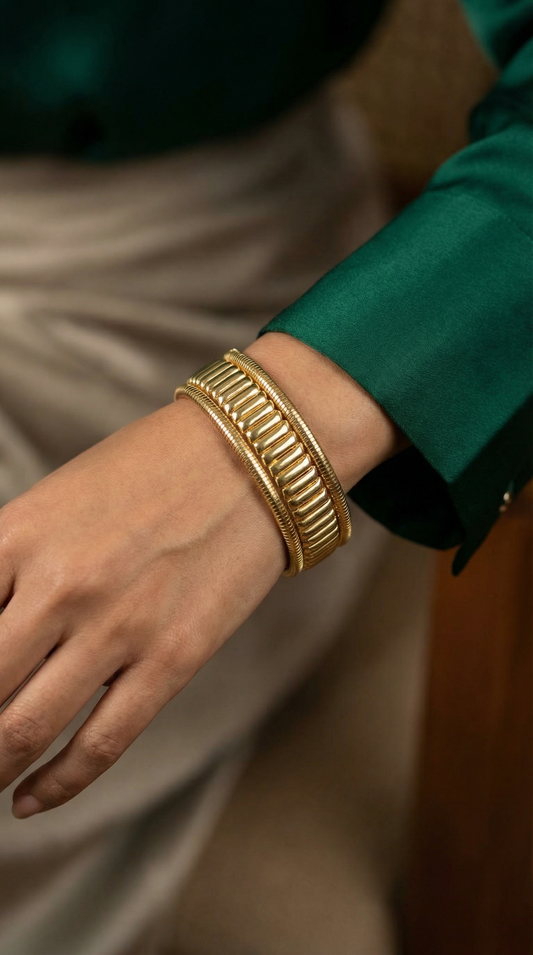 Deco Ridge Bangle