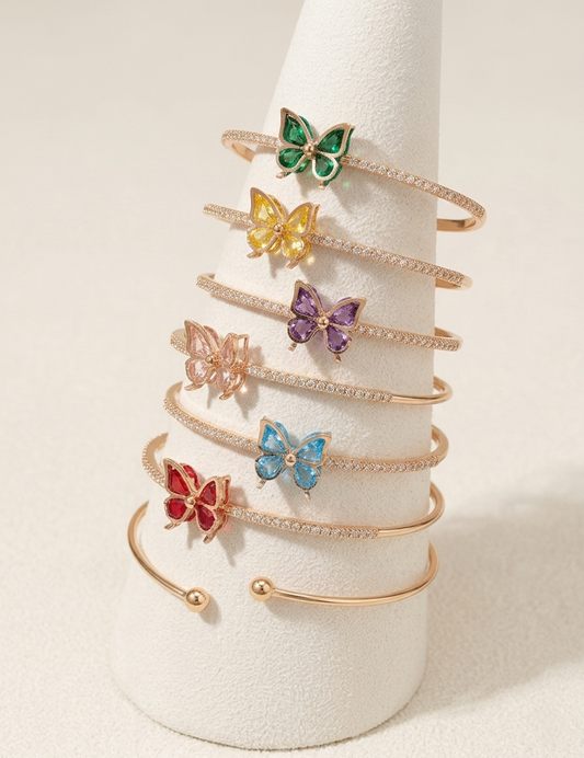 Dainty Butterfly Cuff Bracelet (Small size)