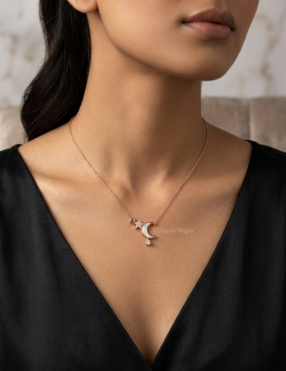 Celestial Moon & Star Necklace