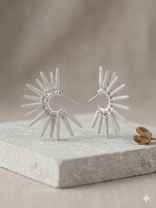 The Nova Spiked Hoop Earring