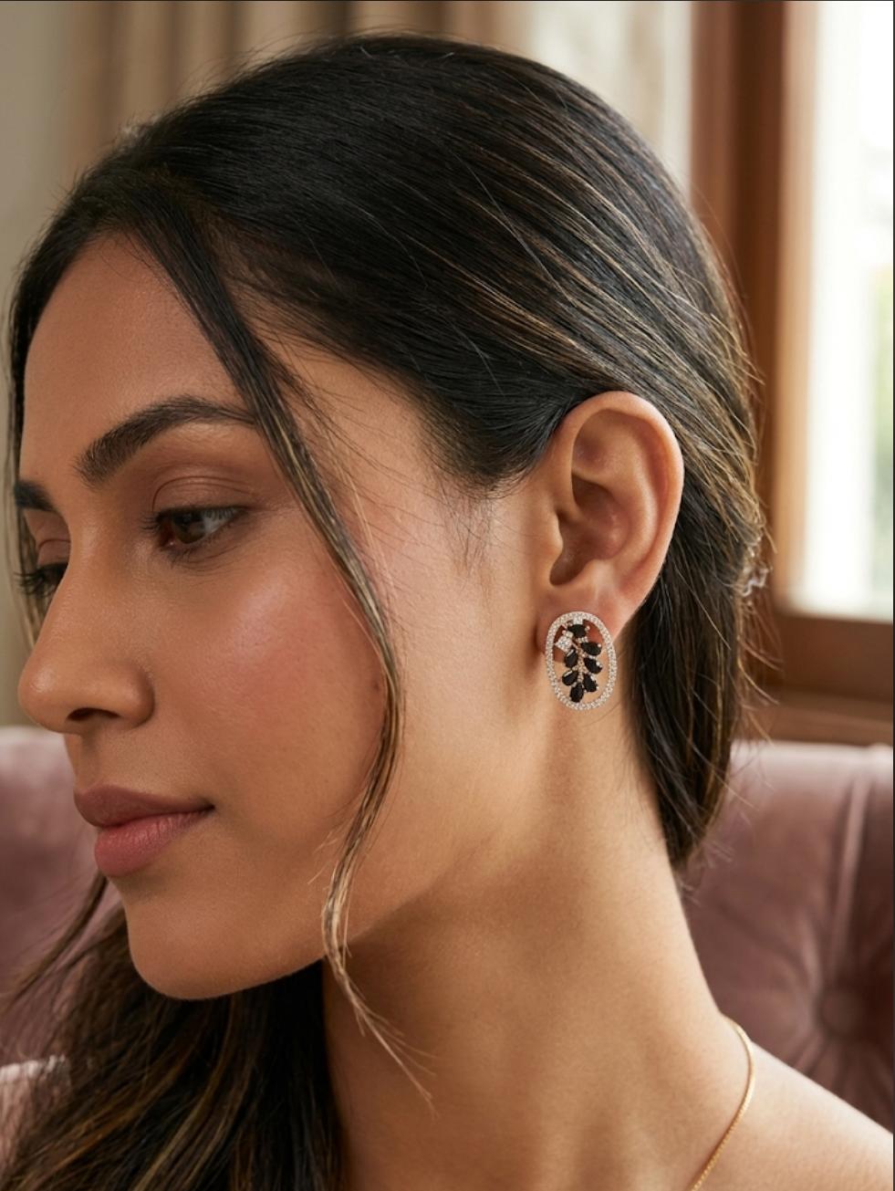 Aura Vine Oval Studs