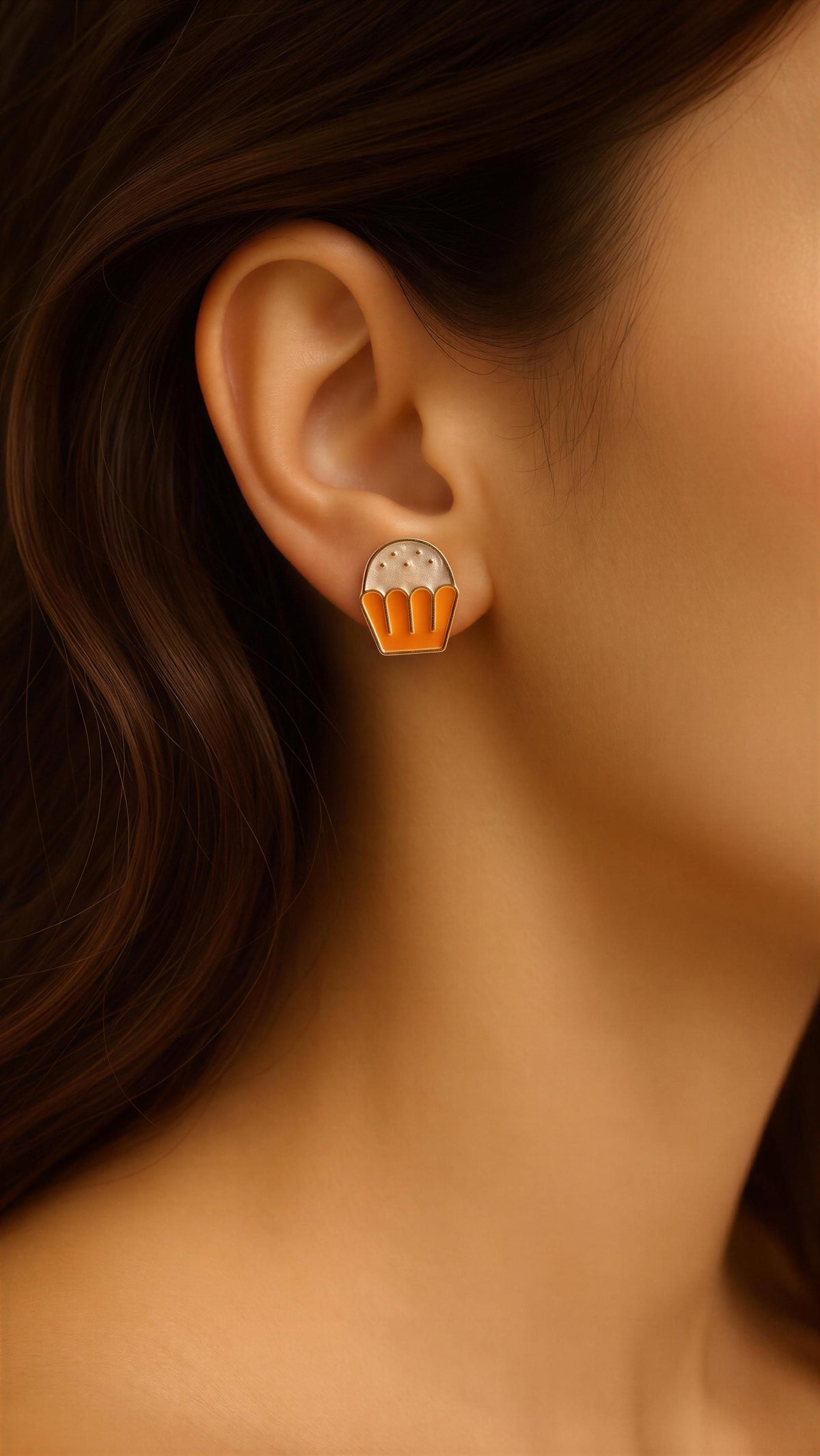 Velvet Cupcake Studs