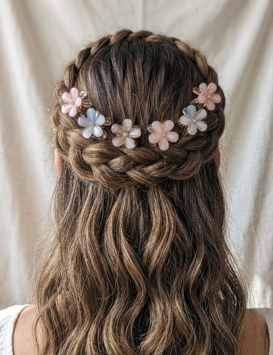 The Pastel Floral Mini Clip Set