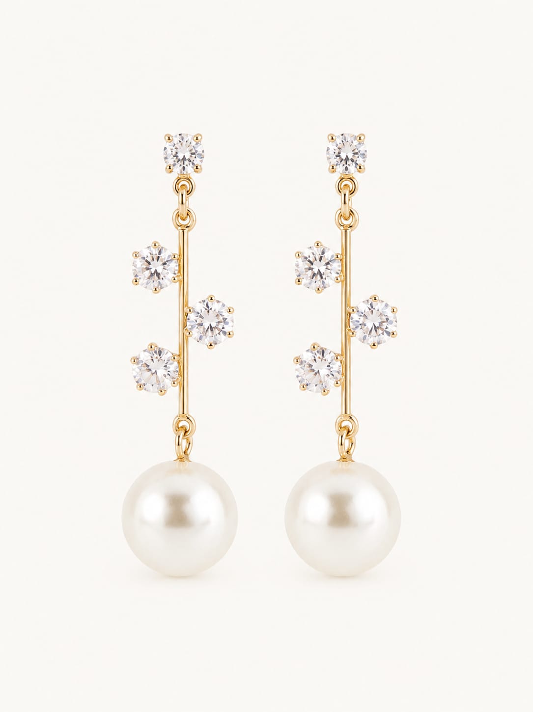 Stella Pearl Cascade Drop Earrings - Gold
