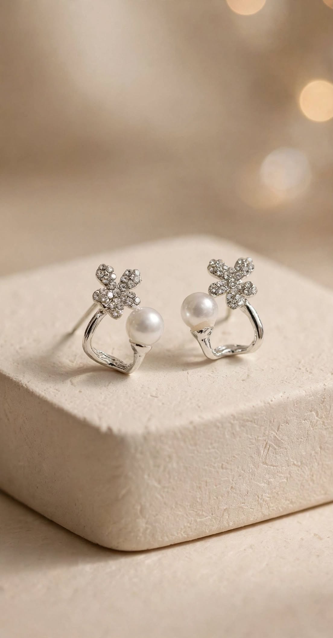 The Fleur & Pearl Open-Hoop Studs
