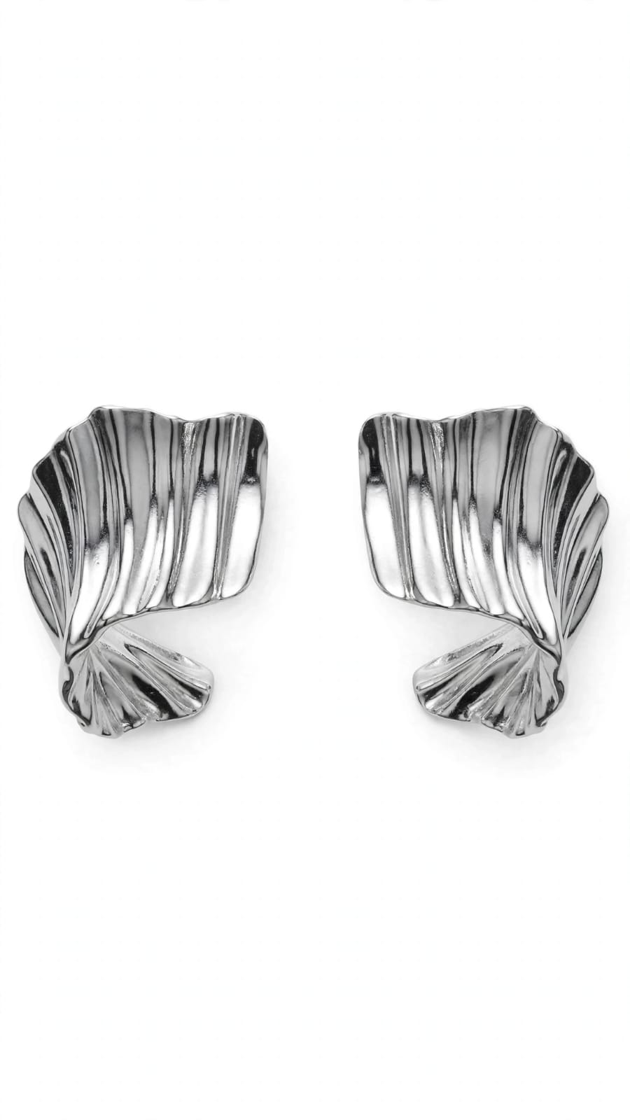 Whisper Leaf - Textured Statement Studs