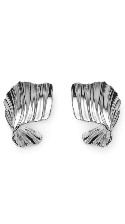 Whisper Leaf - Textured Statement Studs