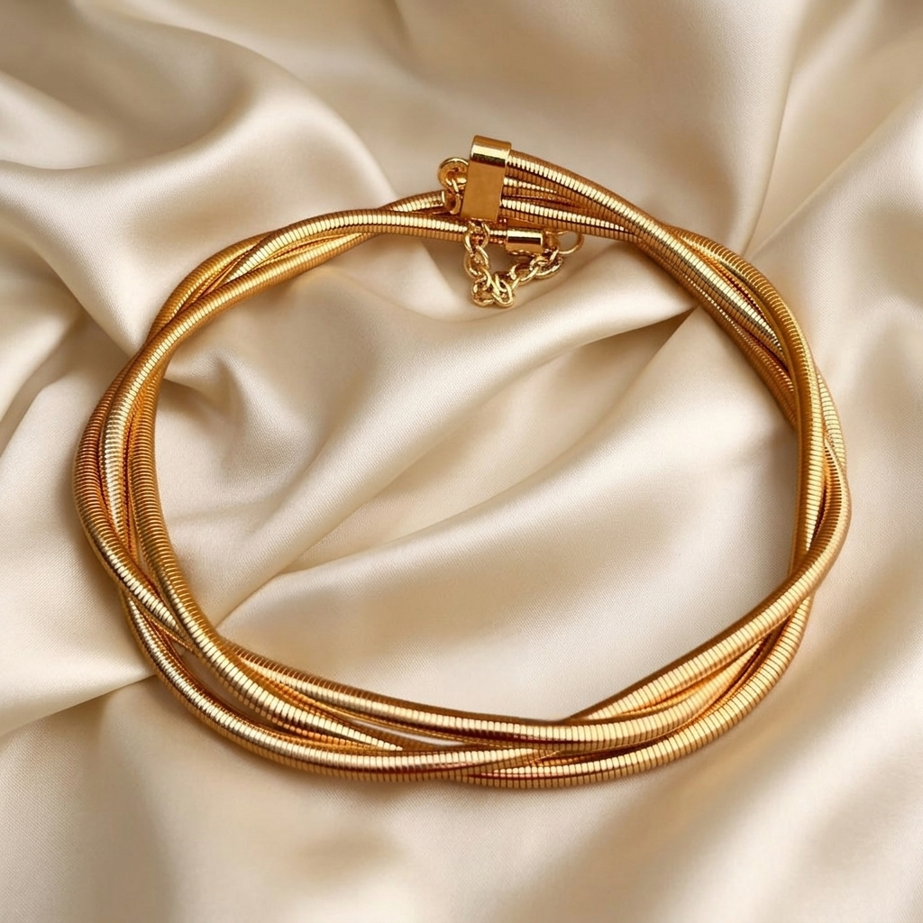 Gold tone Serpentine Neckpiece