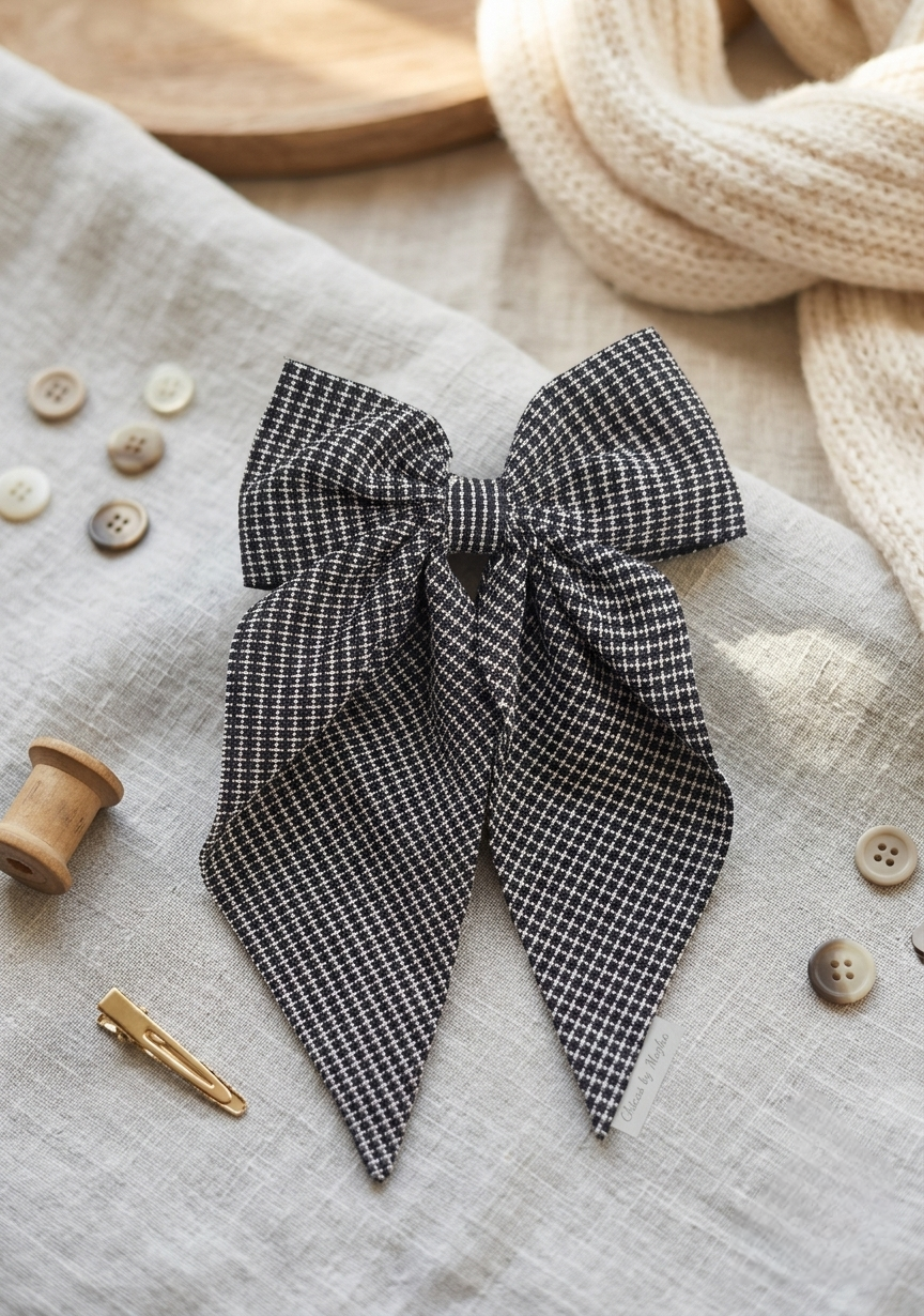 The Tweed & Tailored Hair Bow