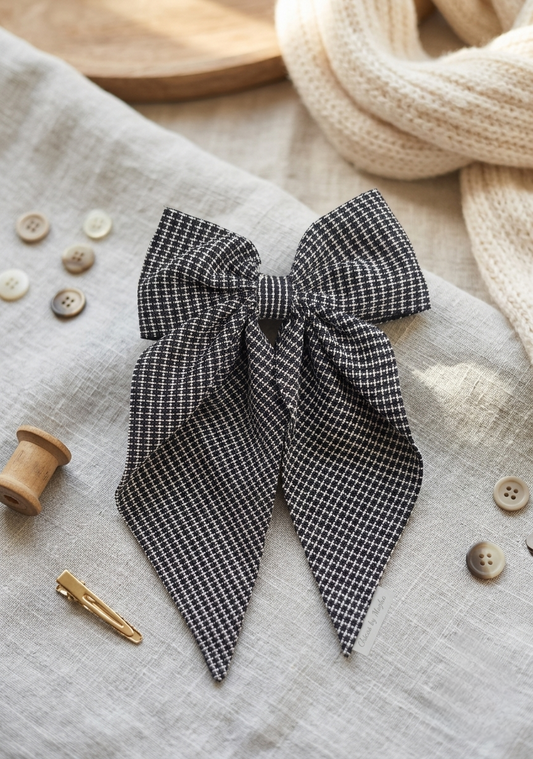 The Tweed & Tailored Hair Bow