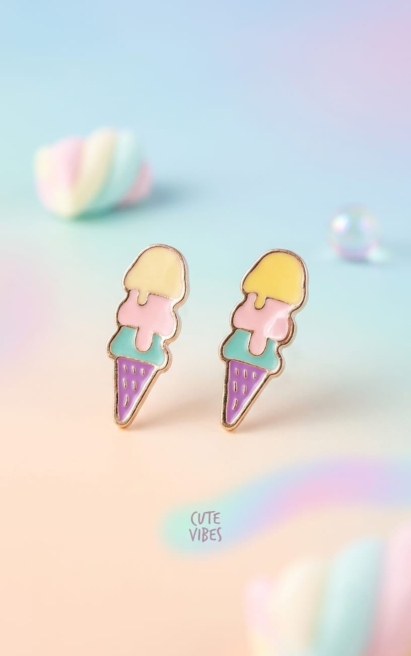 Triple-Scoop Pastel Ice Cream