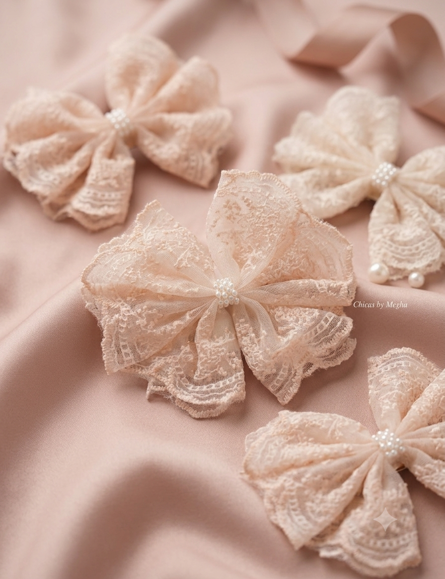 The Juliette Lace Bow Set