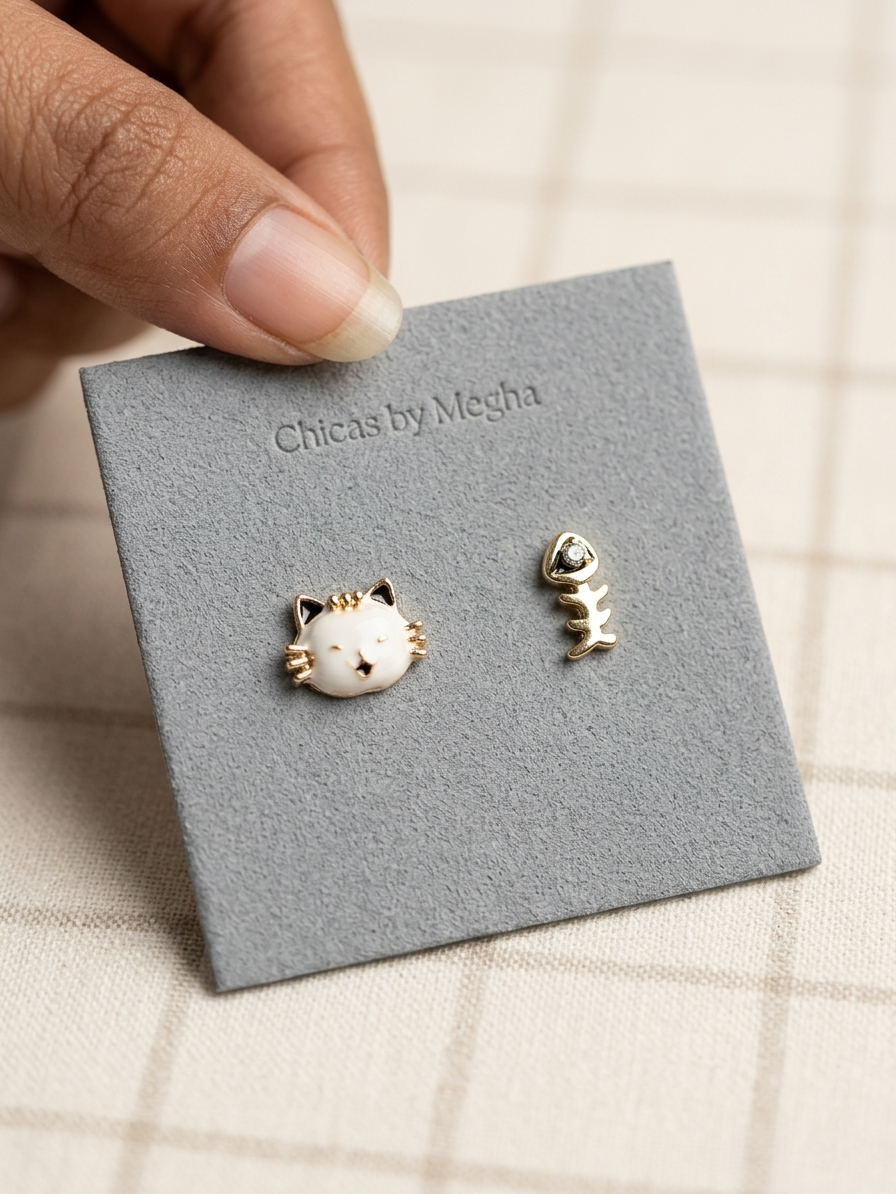 Meow & Bones Mismatched Studs