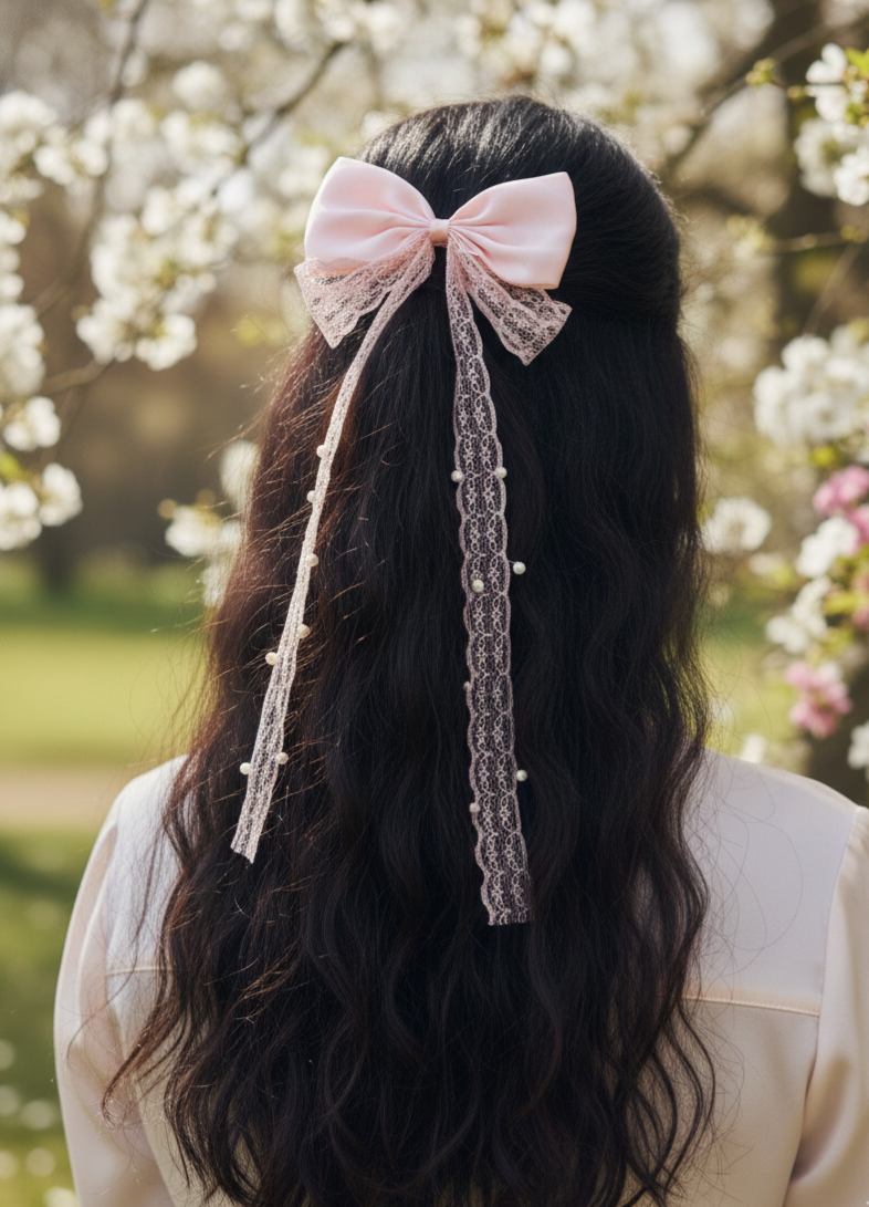 Pearl & Lace Bow