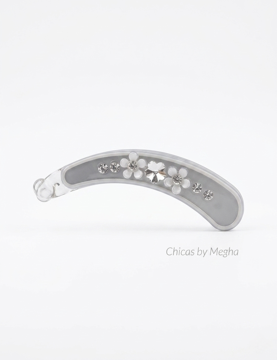 Meadow Crystal Banana Clips