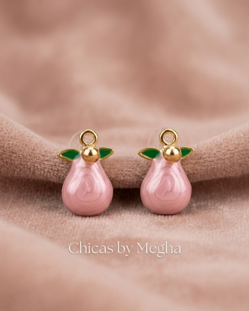 Blushing Rosebud Drop Earrings