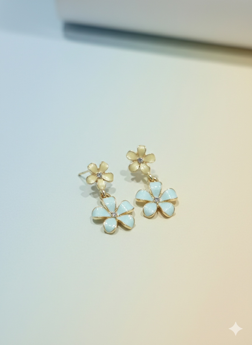 Enamel Floral Bloom Drops