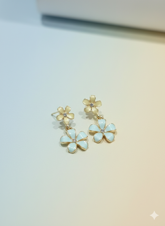 Enamel Floral Bloom Drops