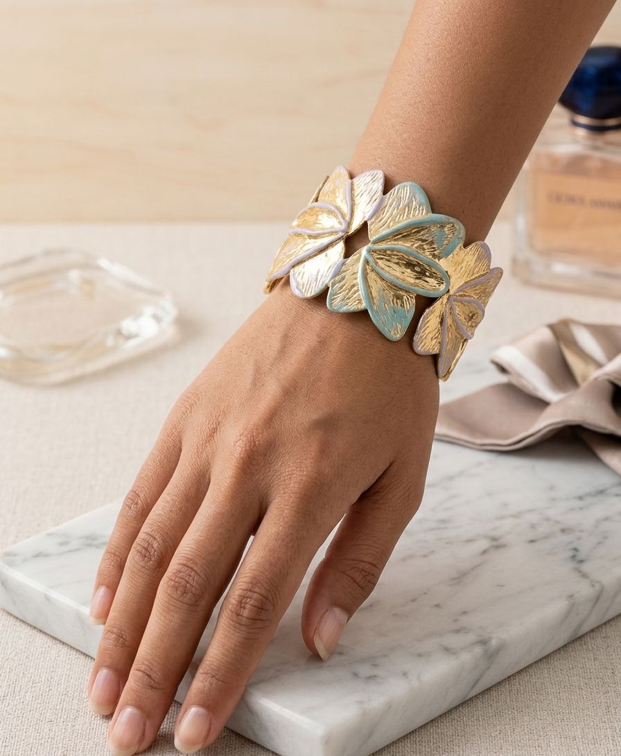 Lotus Blossom Statement Cuff