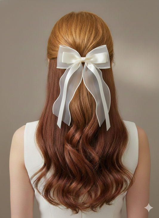 Graceful Organza & Satin Layered Hair Bows
