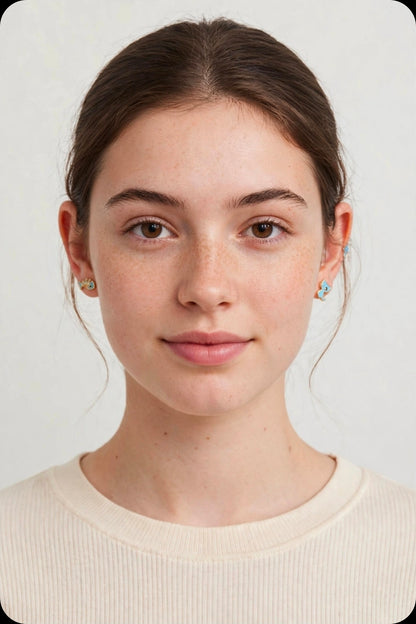 Kitty's Catch - Mismatched Cat & Fishbone Stud Earrings