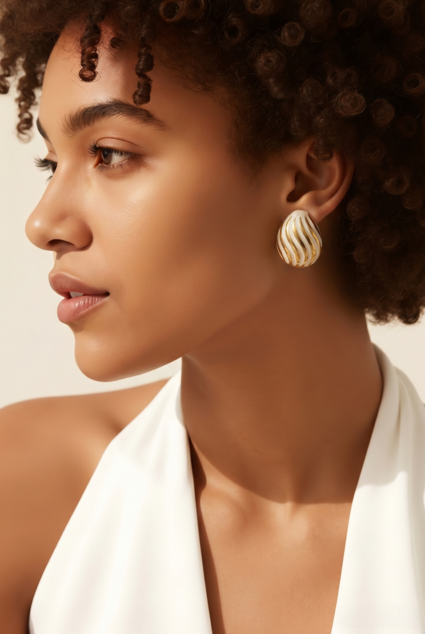 Vintage Wave Enamel Studs