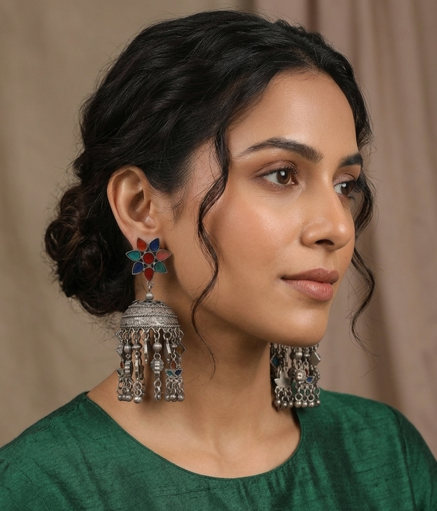 The Gulnaz Chandelier Jhumkas