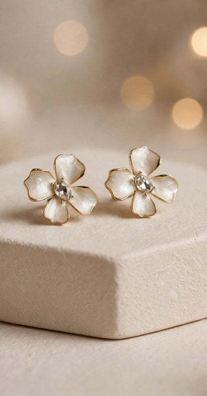 Meadow Blossom Enamel Stud Earrings
