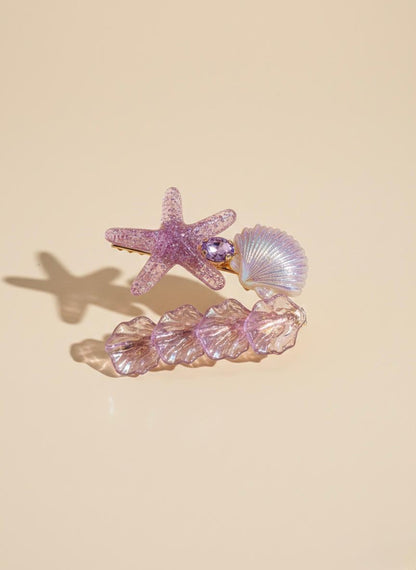Lavender Shell Hair Clip