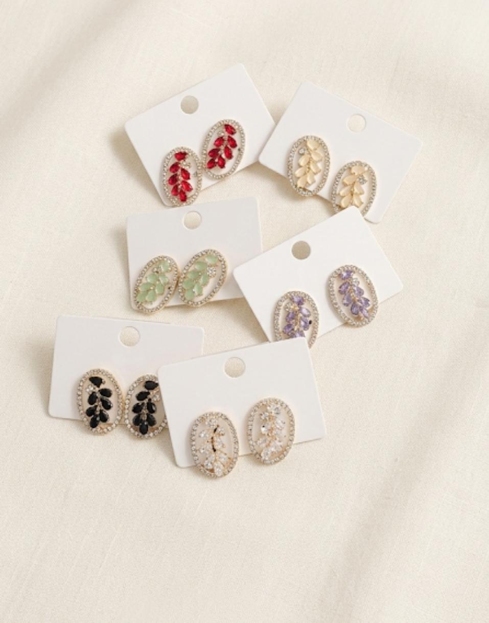 Aura Vine Oval Studs